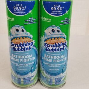 Scrubbing Bubbles Rainshower Scent Bathroom Grime Fighter Disinfectant Aerosol